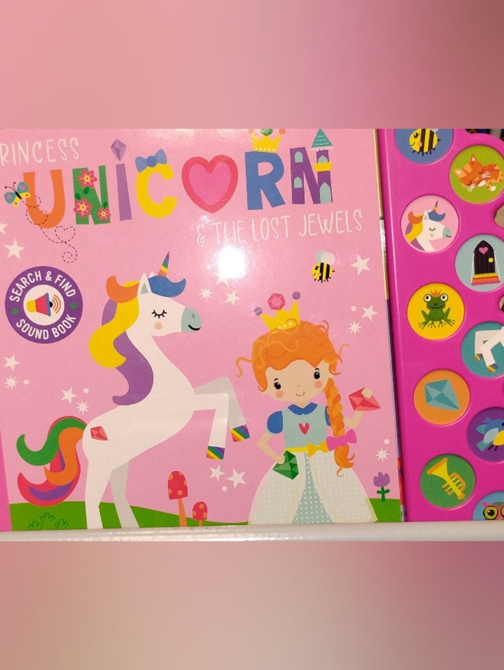Kids Unicorn & The Lost Jewels Story Book - Pink